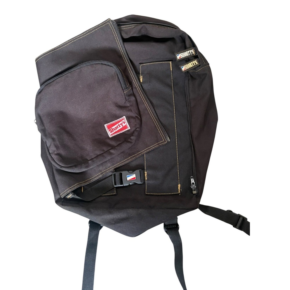 Vintage 90's Shorty's Skateboard Holder Backpack Skateboarding Black